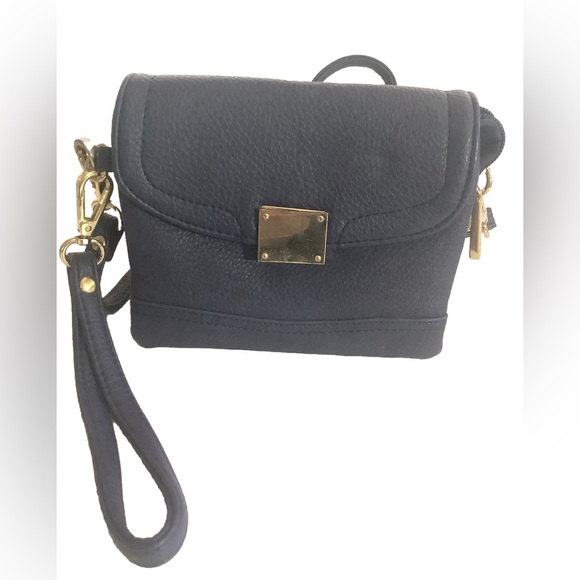 Charming Charlie shoulder Clutch Purse multipocket Faux Leather Blue 4.5” X 6.5” - Picture 1 of 13